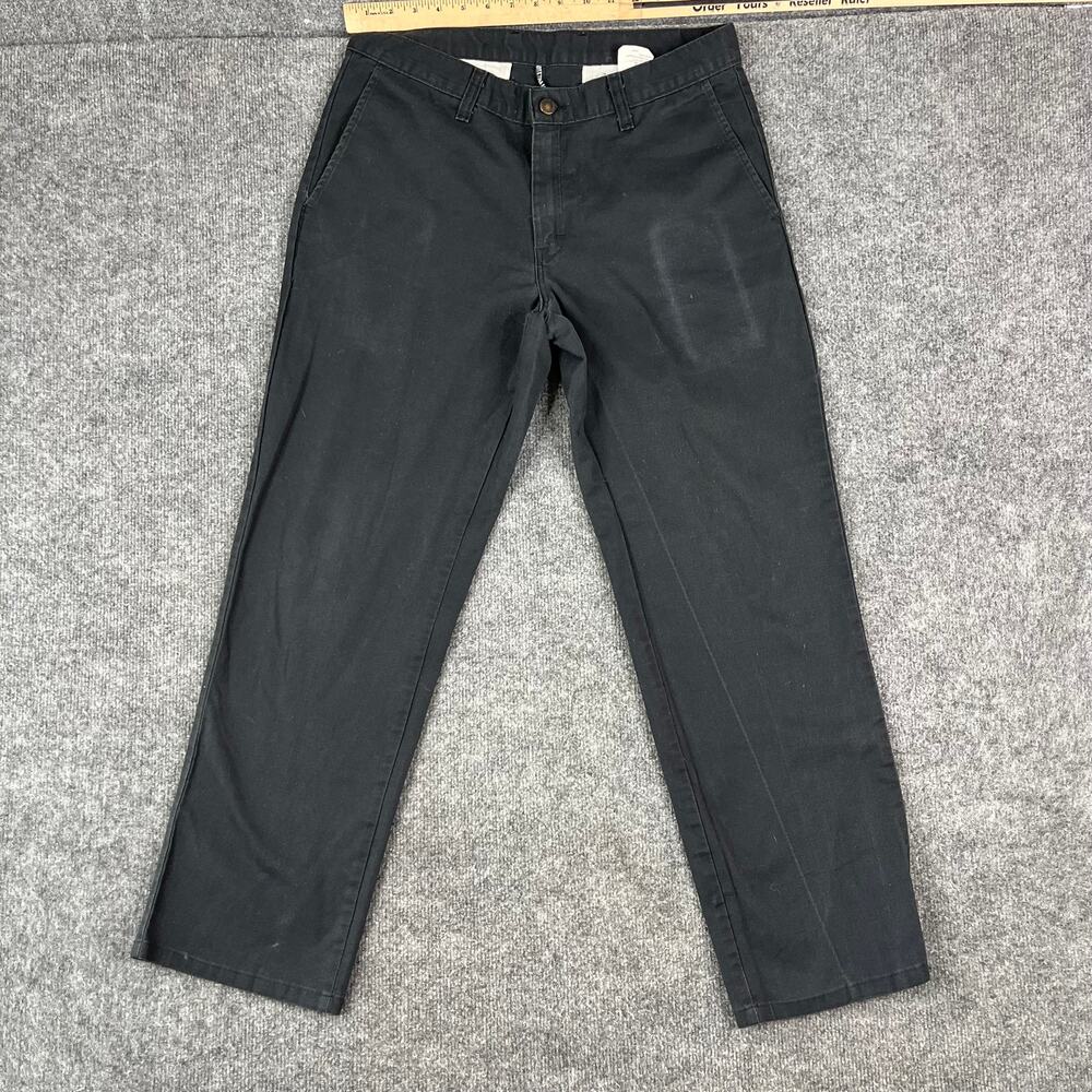 Dickies Chinos Pants Mens Size 32x30 Black Slim Straight Casual Workwear Classic
